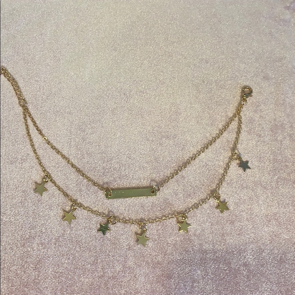 Bar & Stars Layered Anklet - Picture 3 of 4